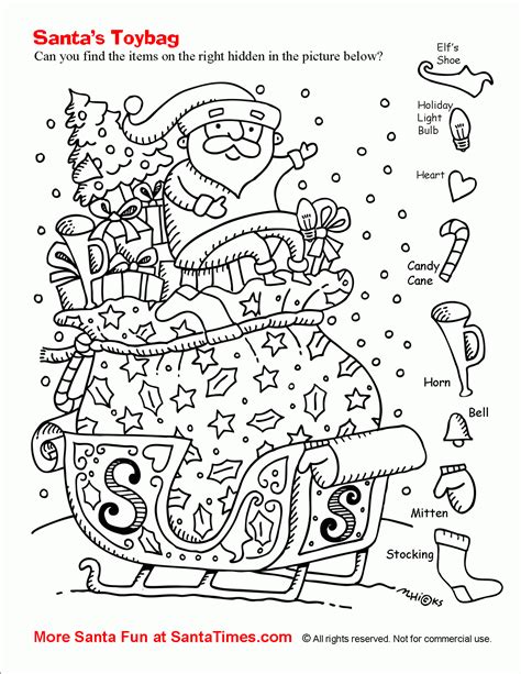 Christmas Hidden Picture Printables